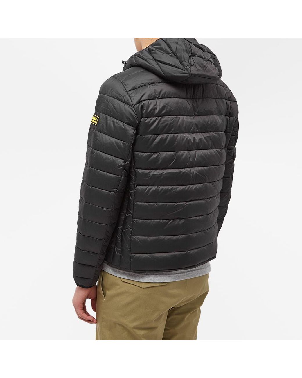 Barbour Black Padded Hooded Jacket for men