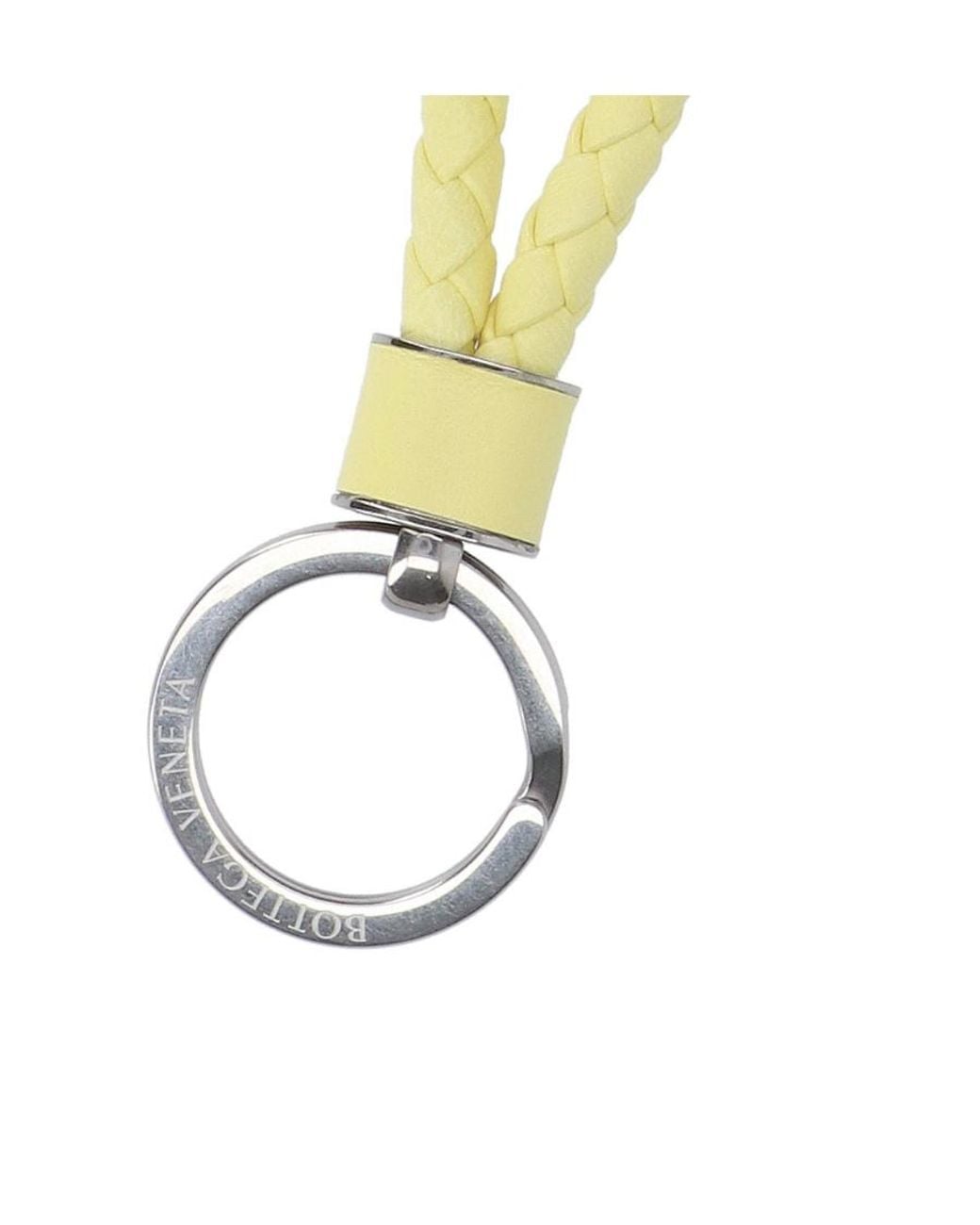 Bottega Veneta Metallic Intreccio Key Ring