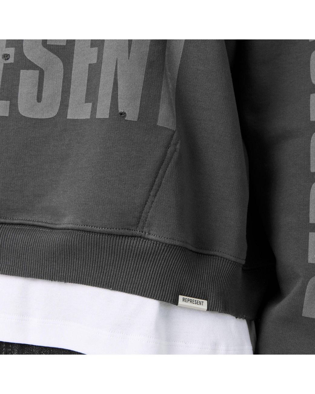 Represent Gray Hooded Sweatshirt for men