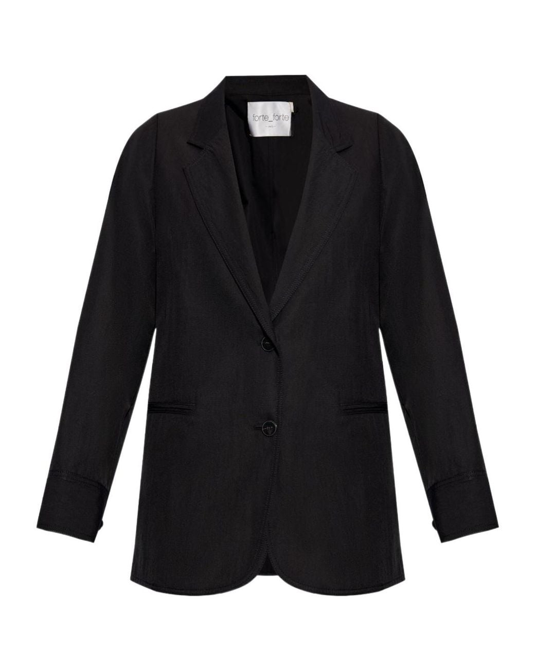 Forte_forte Black Long-Sleeved Suit Coat