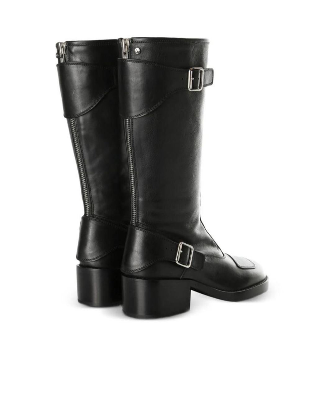 Ann Demeulemeester Black Buckle Detail Boots