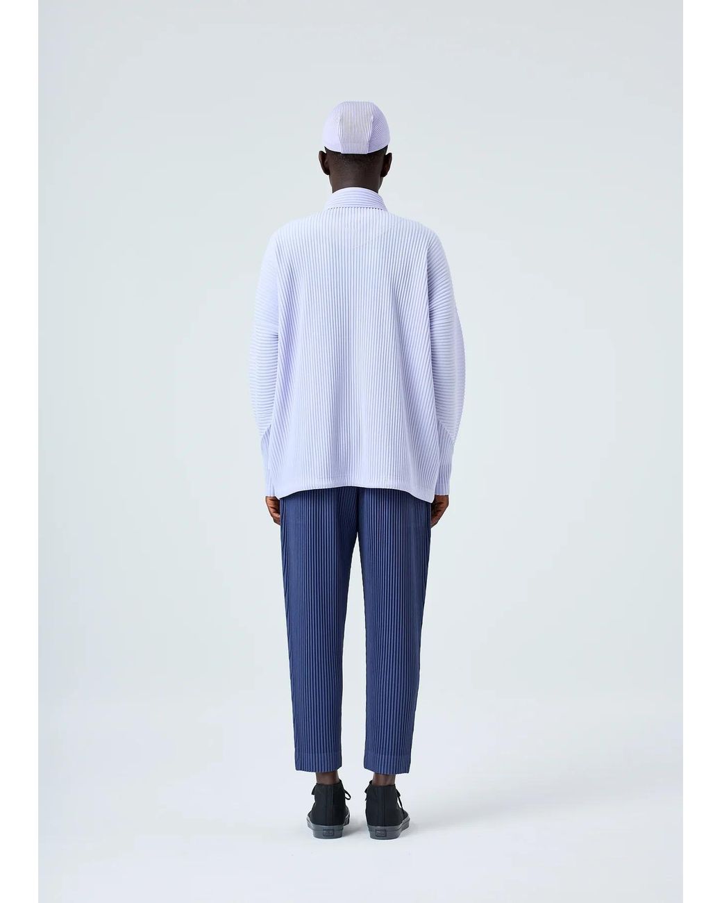 Homme Plissé Issey Miyake Blue Homme Plissé Issey Miyake Pleated Tapered Pants for men
