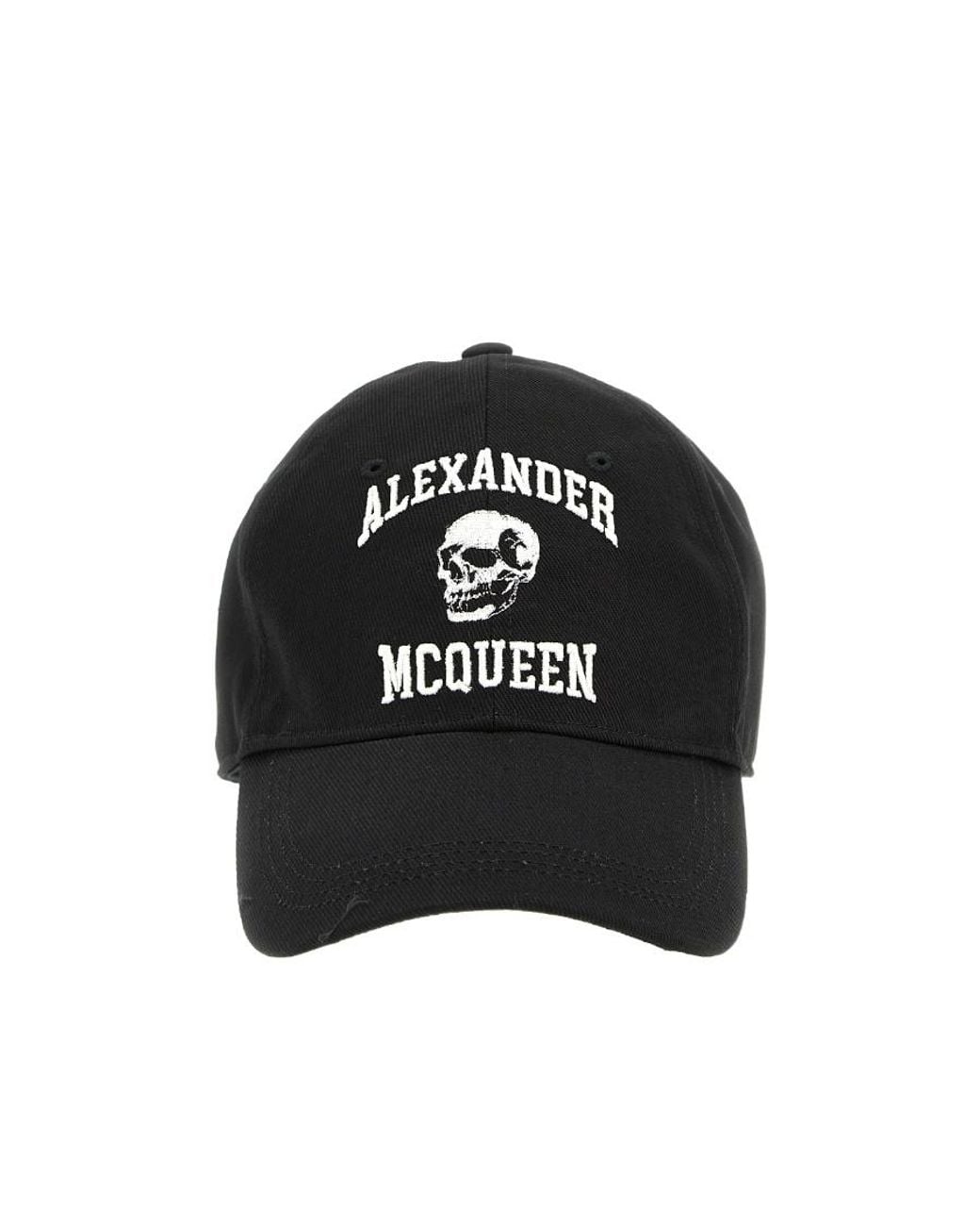 McQueen Black Logo Embroidered Baseball Cap for men