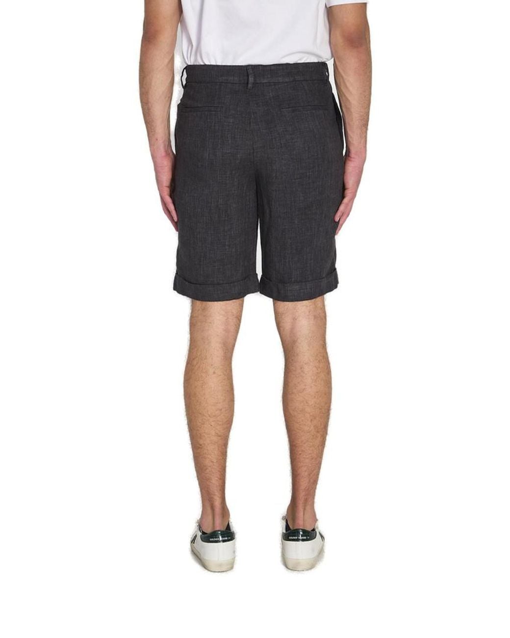 Barena Black バレナ ミッドライズ バミューダ ショーツ for men