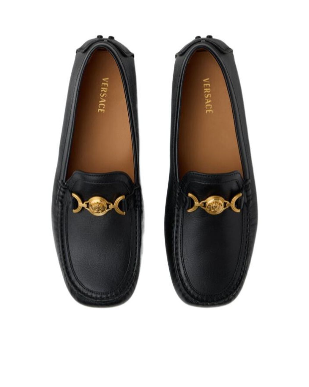 Versace Black Medusa Driver Moccasins for men