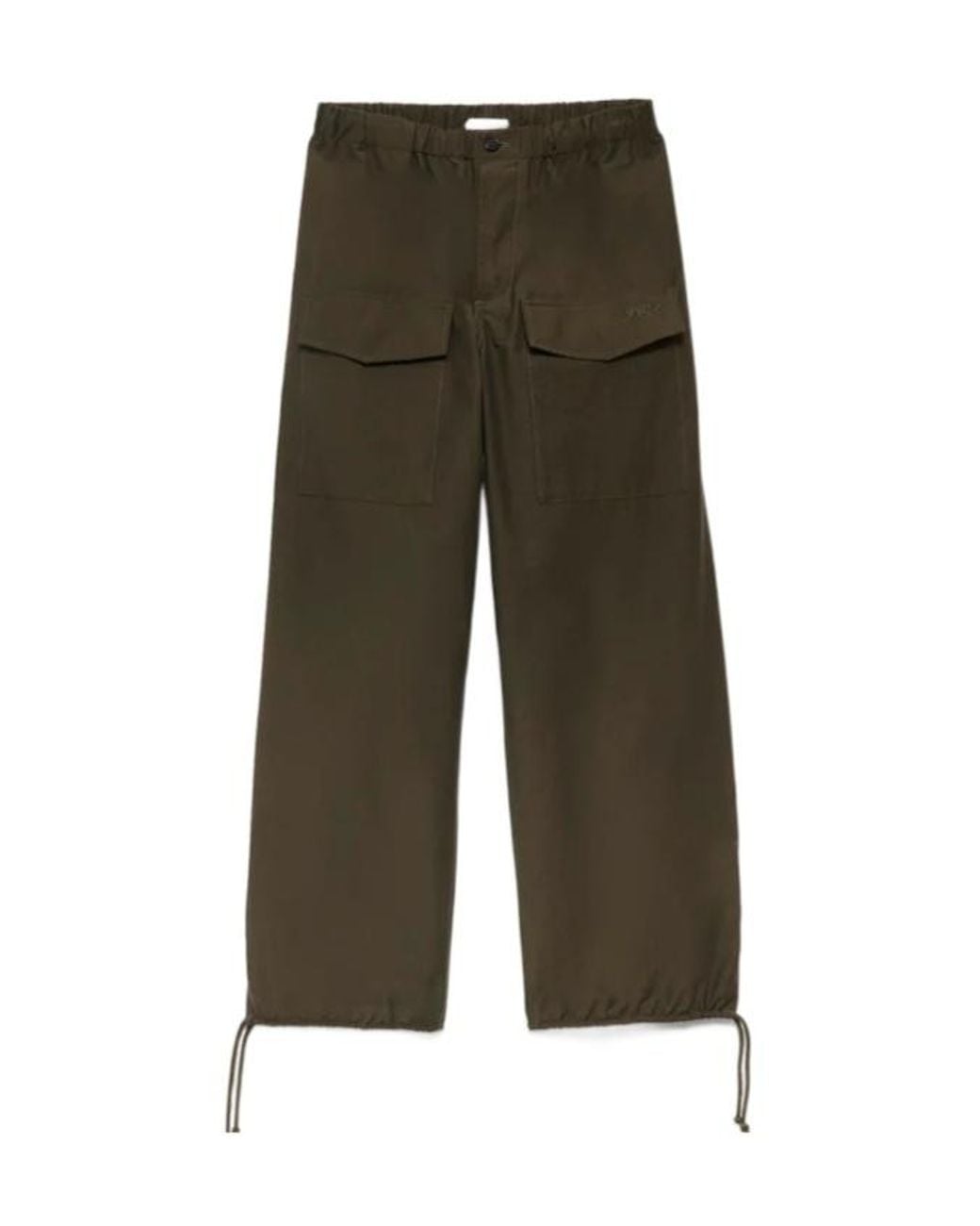 J.W. Anderson Green Logo-Embroidered Cargo Pants for men