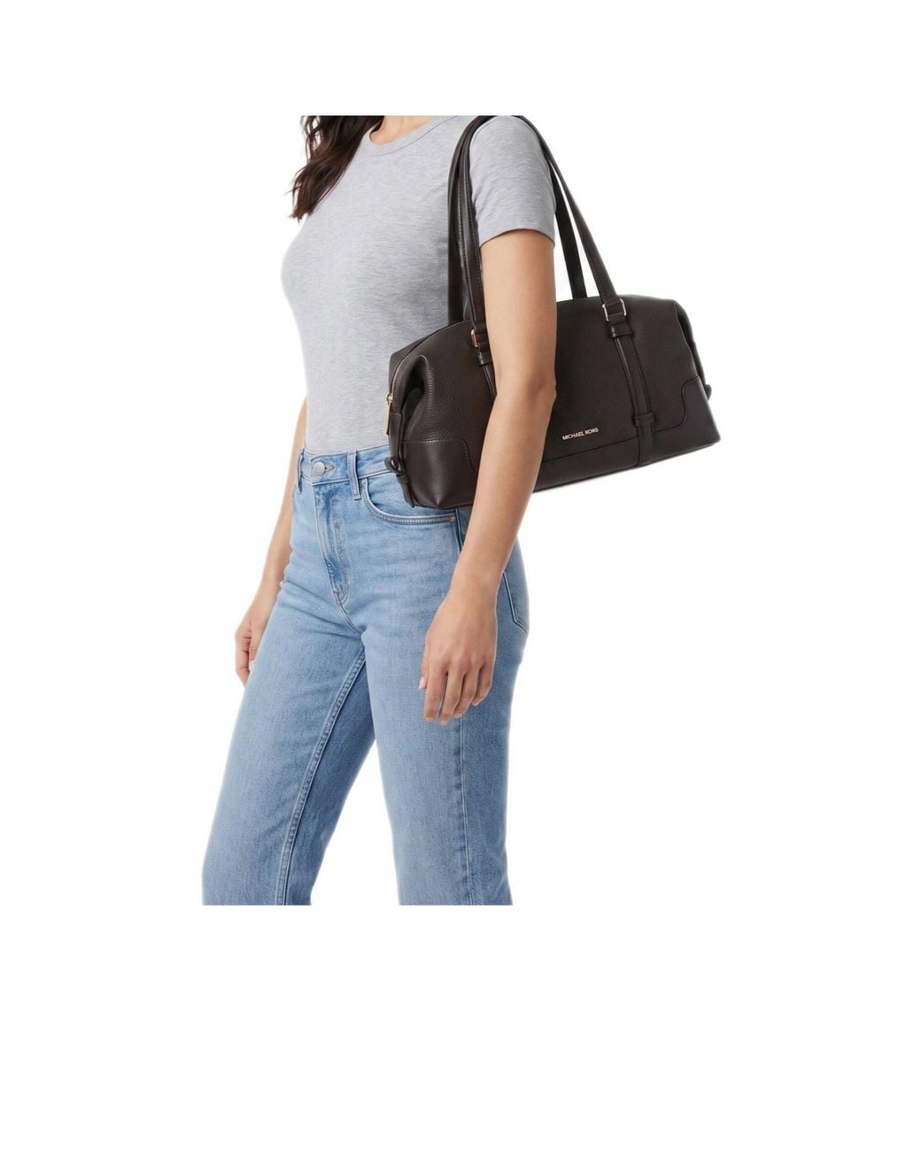 Michael Kors Black Teddi Large Textured Shoulder Bag