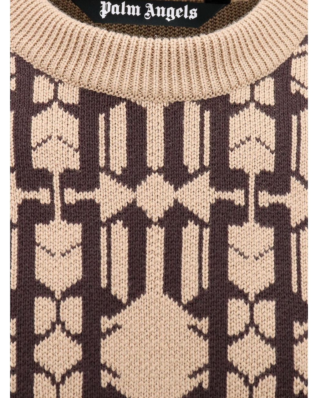 Palm Angels Multicolor Monogram Knitted Sweater for men