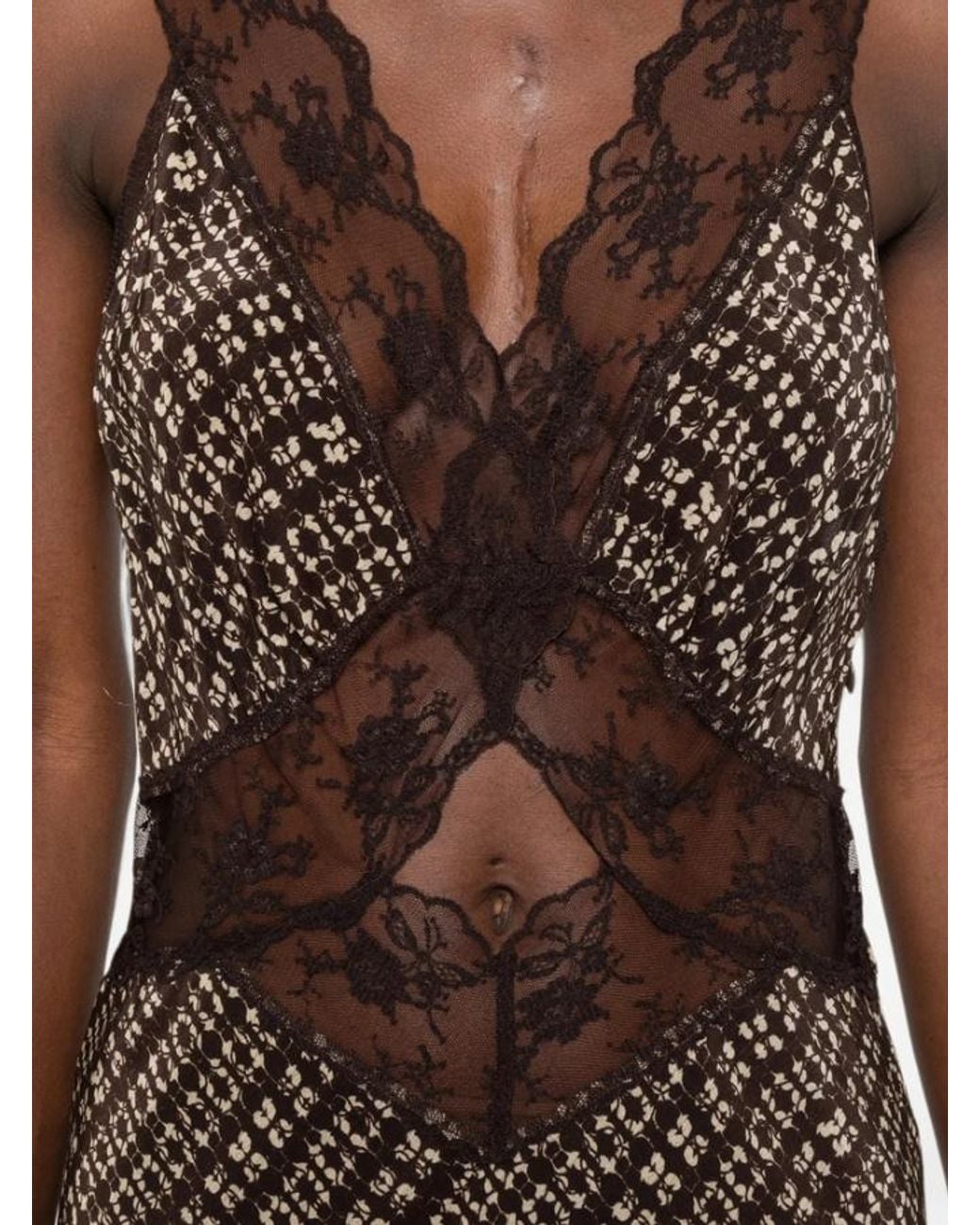 Sir Brown V-Neck Dress