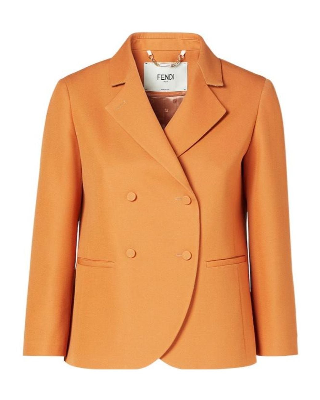 Fendi Orange Jackets Virgin Wool