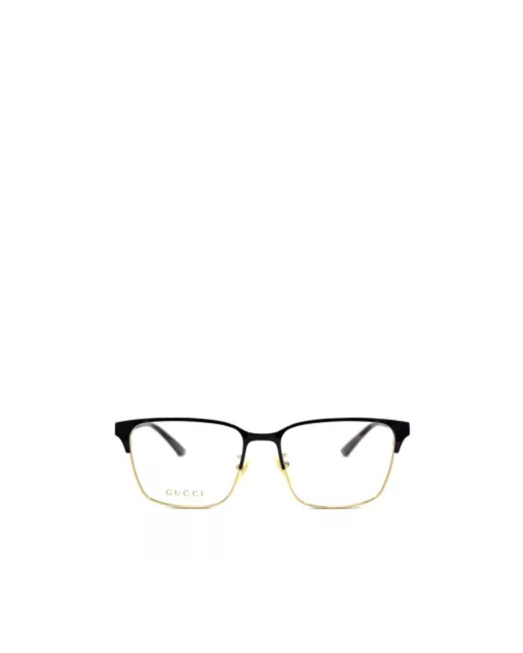 Gucci Metallic Eyewear Rectangular Frame Glasses for men