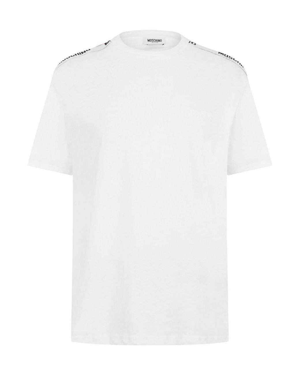 Moschino White Regularfit Shortsleeve Top for men
