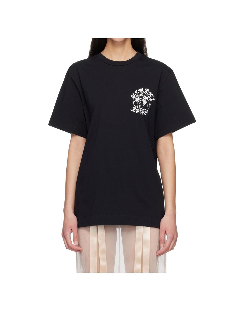 Simone Rocha Black Logo Print T-Shirt