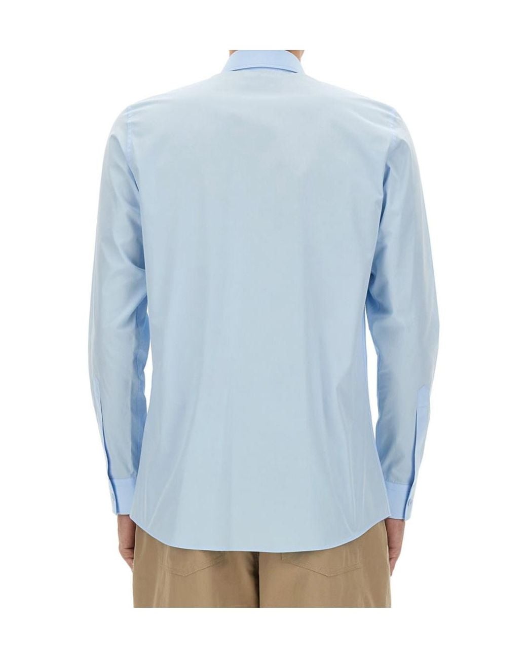 Moschino Blue Long Sleeve Shirt for men
