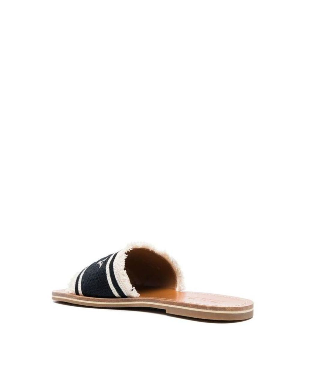 Bally White Logo Slippers
