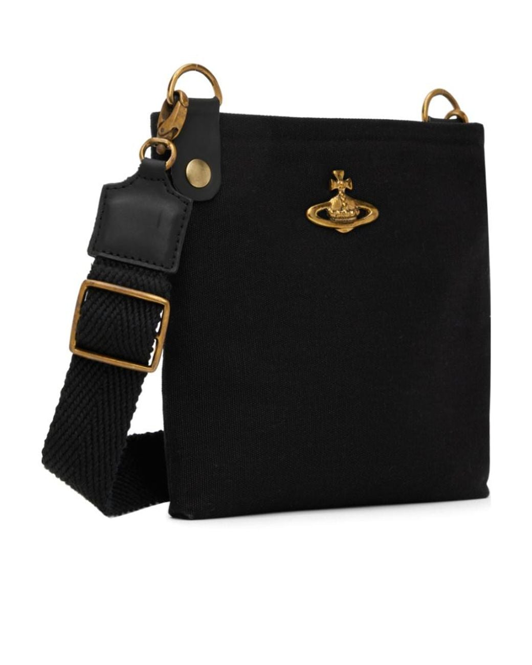 Vivienne Westwood Black Jones Zippered Crossbody Bag for men