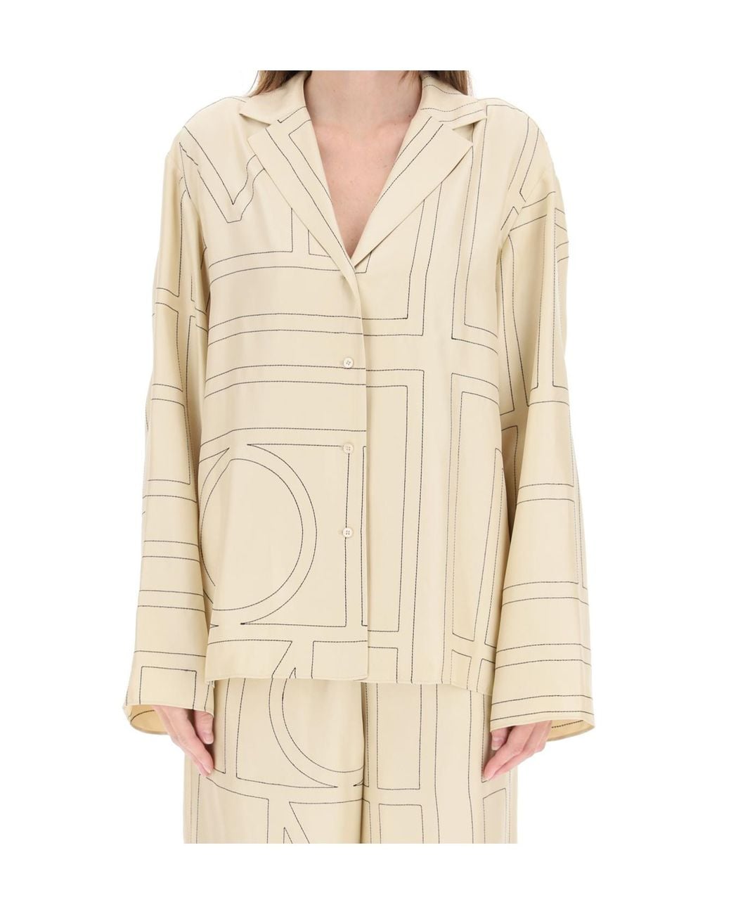 Totême  Natural Totême Sanville Long Sleeved Shirt