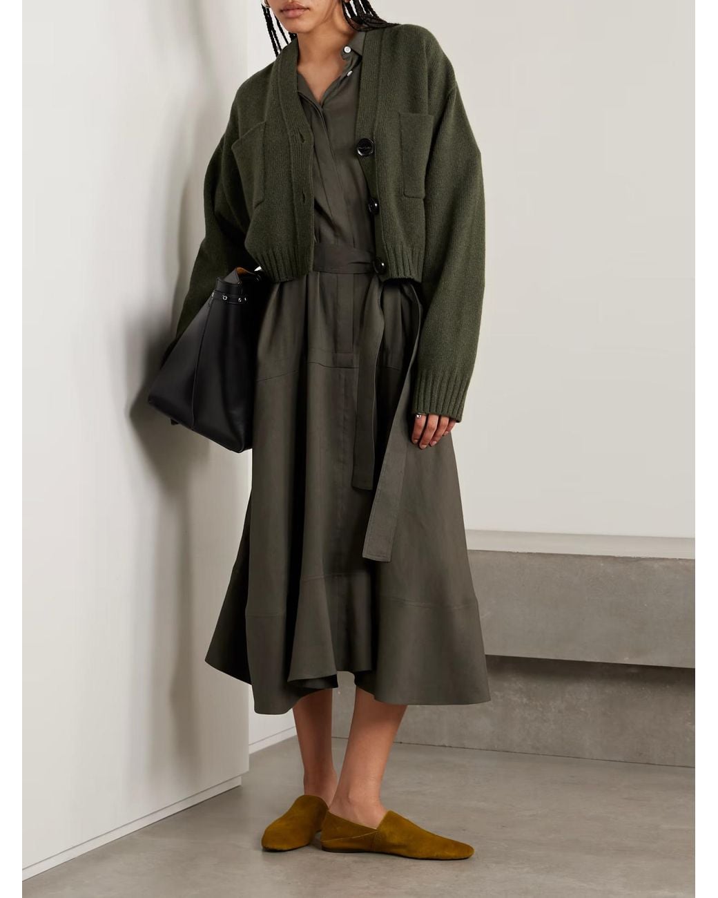 Proenza Schouler Green Sofia Cardigan