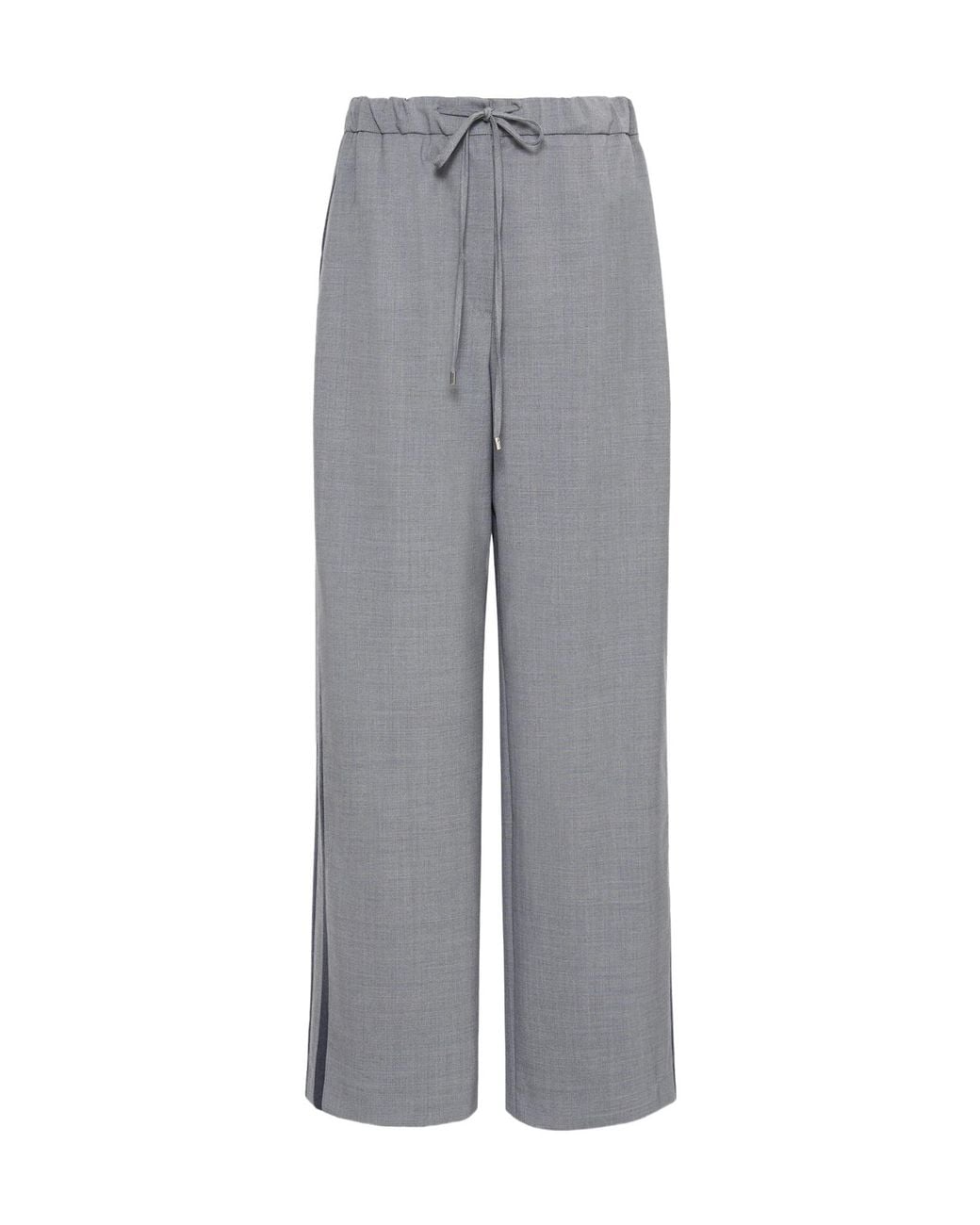 Sportmax Gray Spxaceri Side Stripe Pants