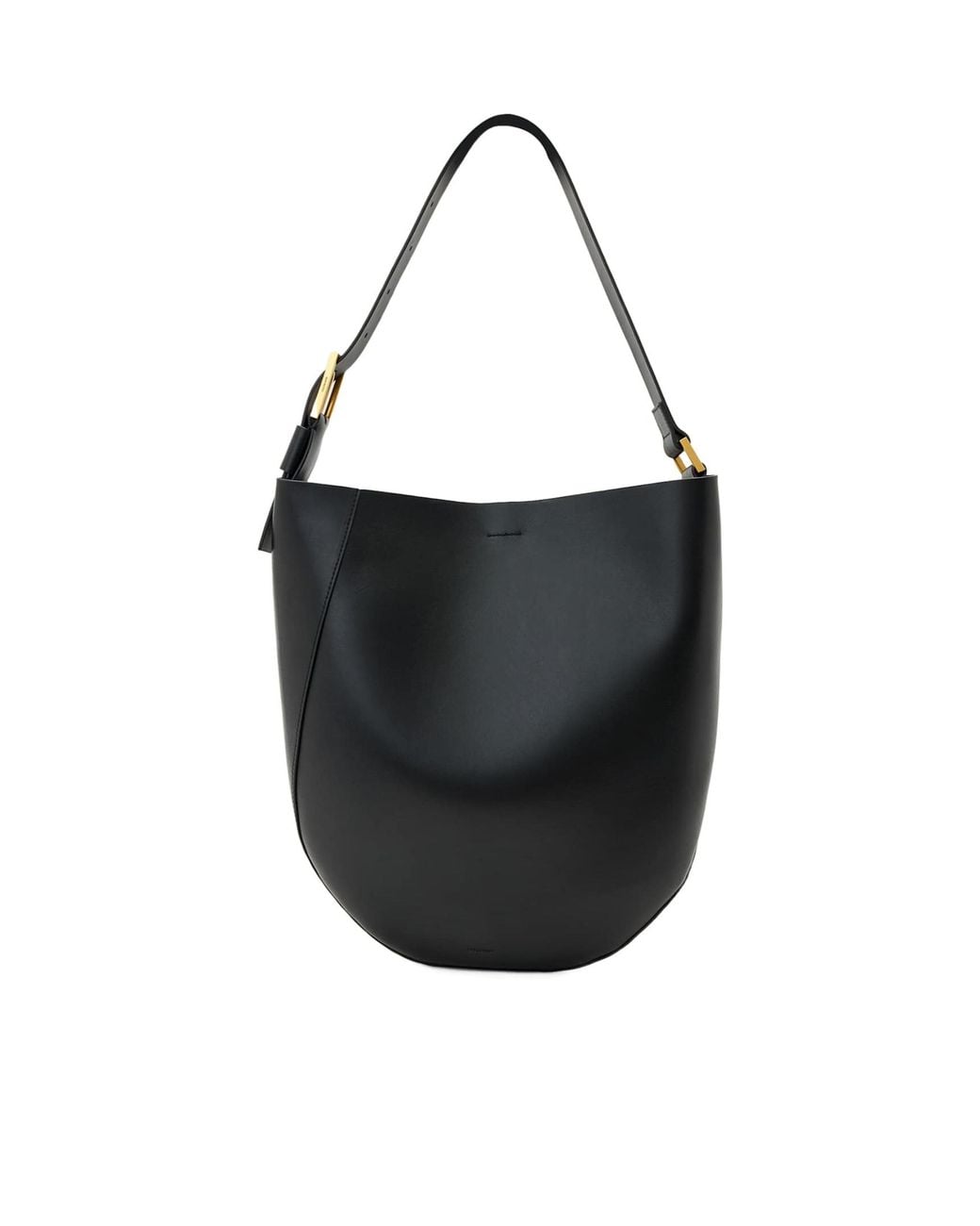 AllSaints Black Luna Hobo Leather Shoulder Bag