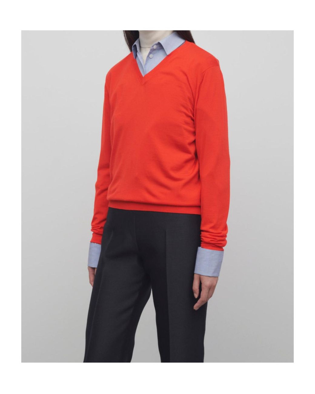 The Row Red Haius V-Neck Knitted Jumper