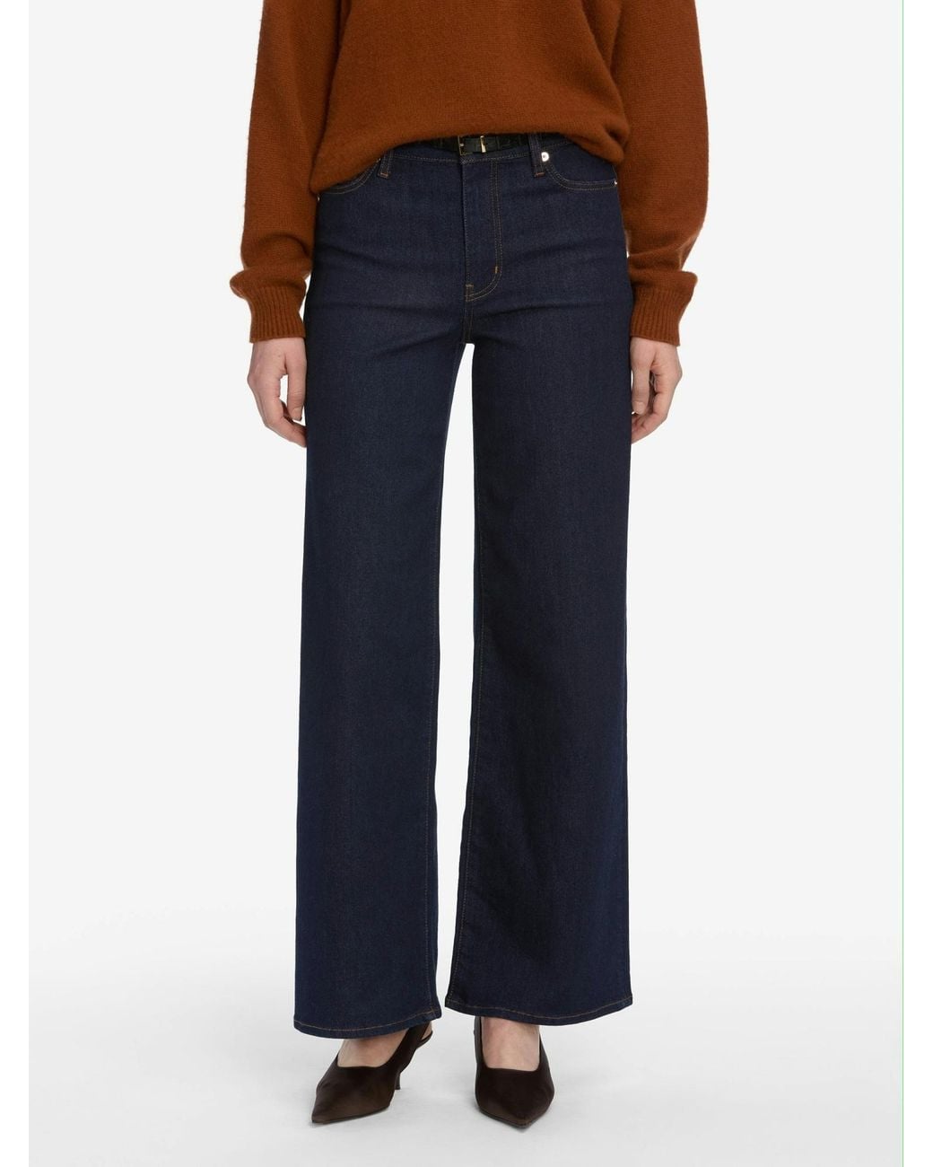 FRAME Blue Le Slim Palazzo Jeans