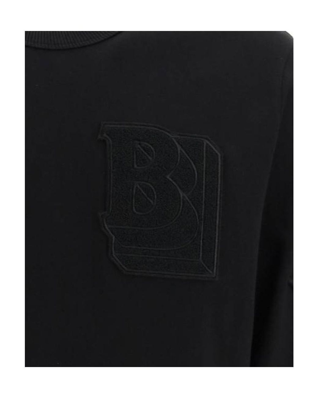Burberry Black Letter-Graphic Cotton Sweatshirt for men