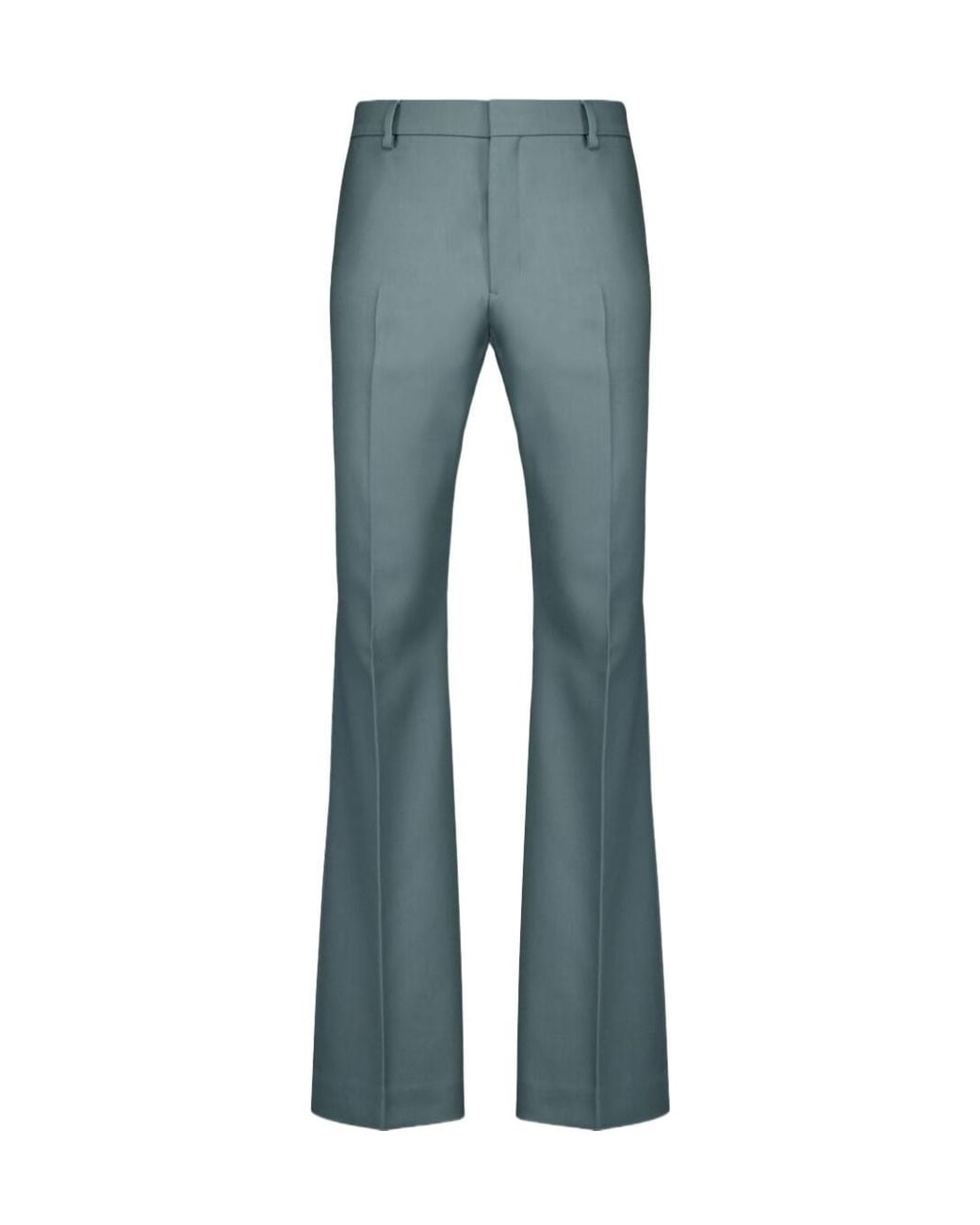 AMI Blue Flared Fit Trousers