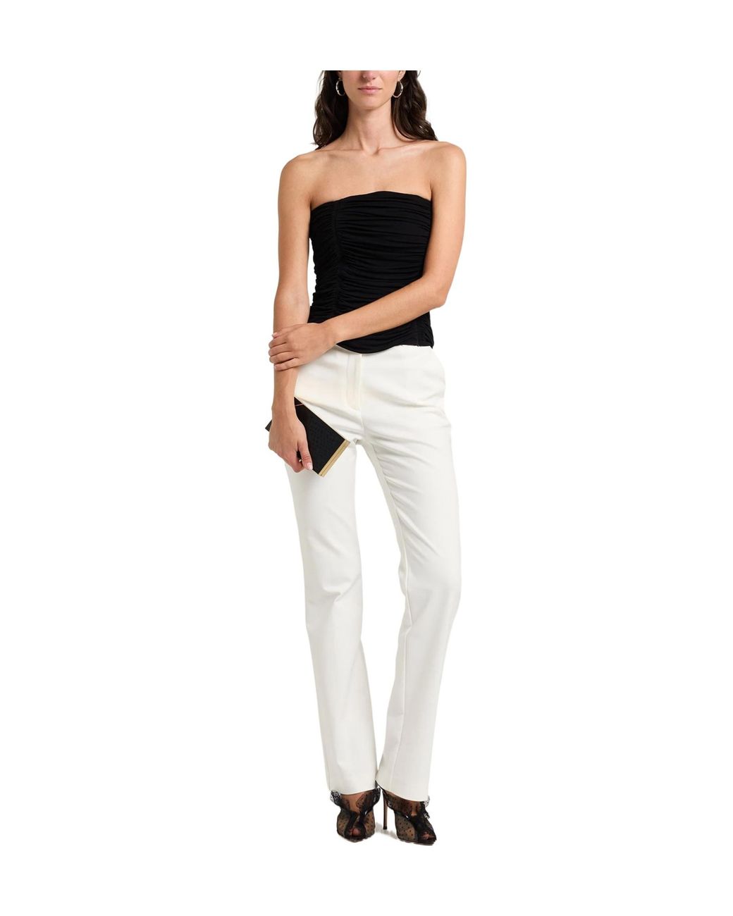 Saint Laurent Black Bandeau Tops