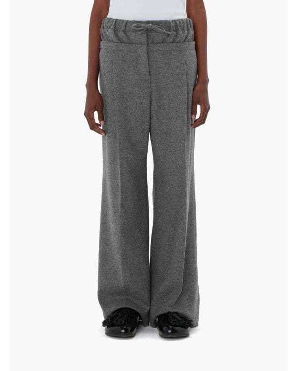 J.W. Anderson Gray Double-Waist Wool Trousers