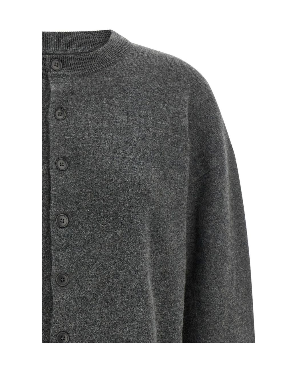 Extreme Cashmere Gray Chou Cropped Cardigan