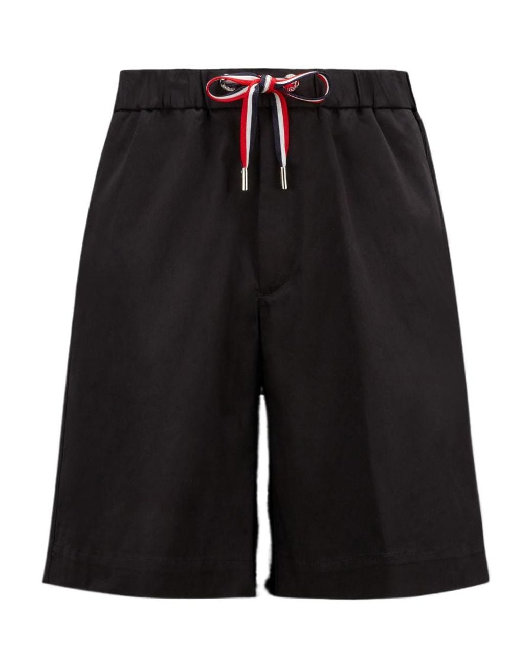 Moncler Black Gabardine Shorts for men