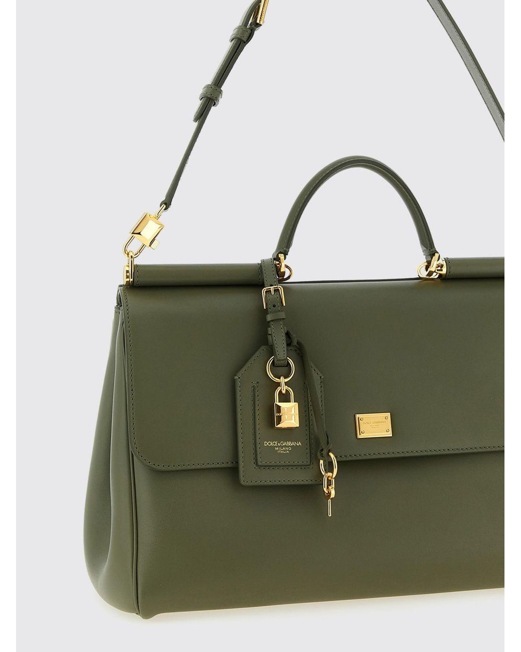 Dolce & Gabbana Green My Sicily Top Handle Bag