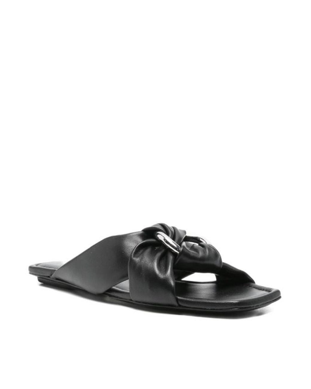 Stuart Weitzman Black Flat Sandals