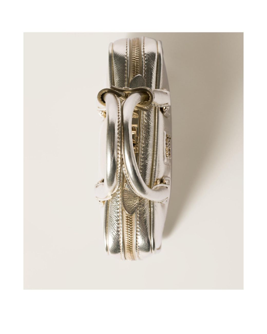 Miu Miu Natural Arcadie Laminated Nappa Leather Mini-Bag