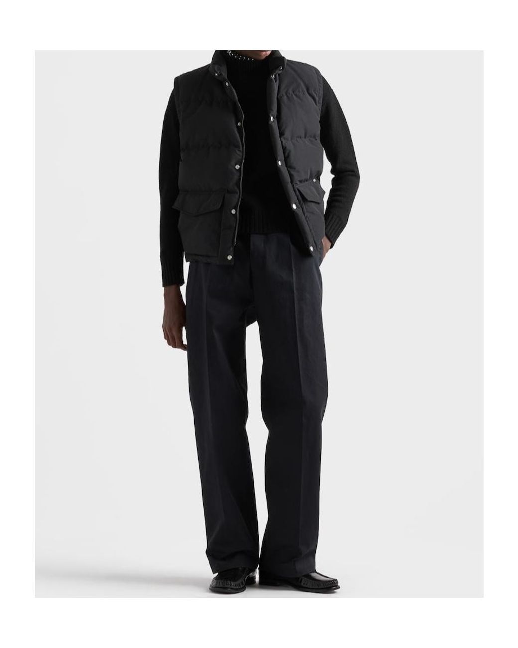 Prada Black Technical Fabric Down Vest for men