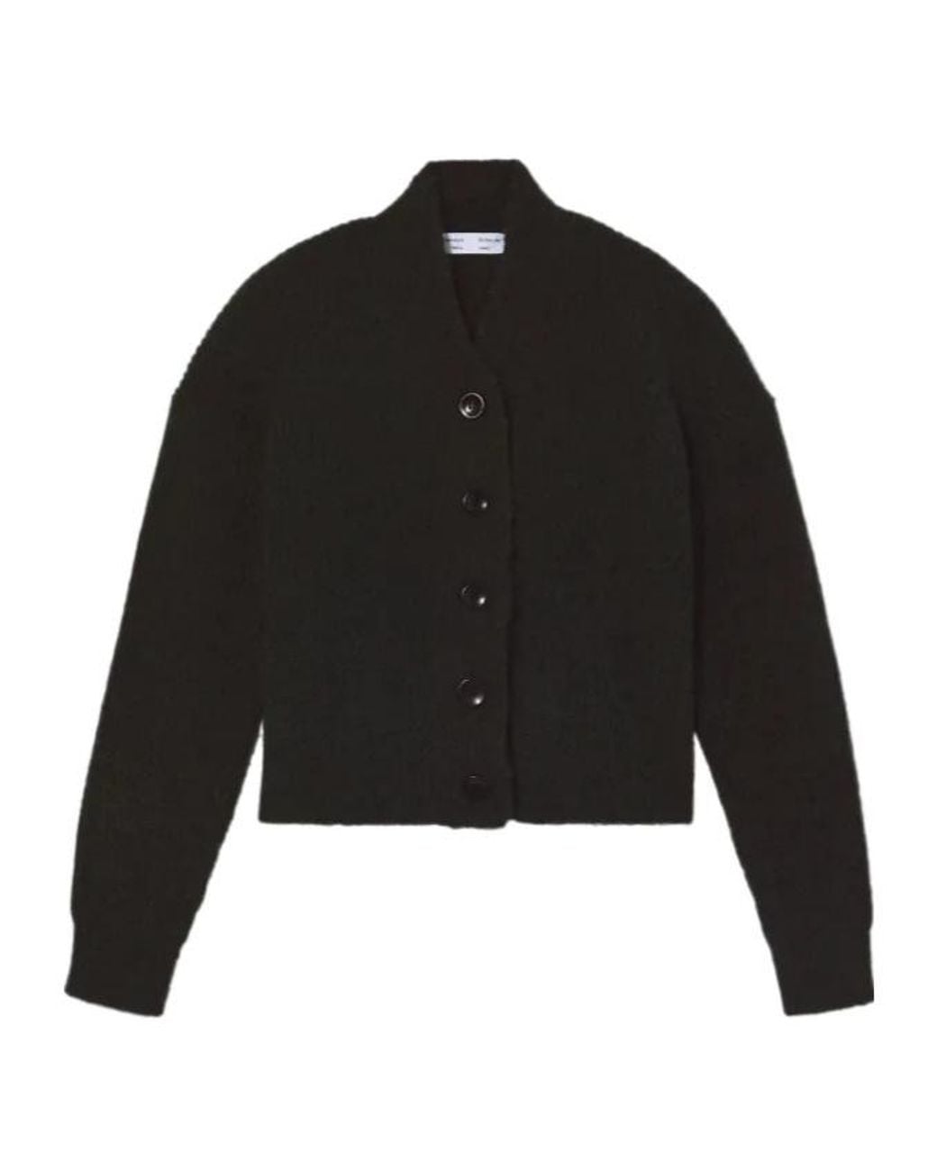Proenza Schouler Black Fluffy Knit Cardigan