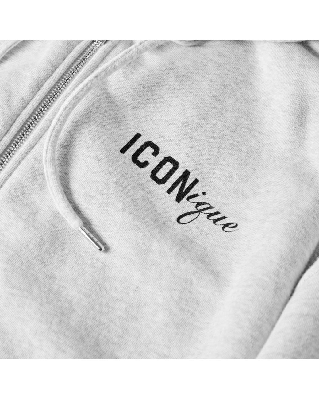 DSquared² Gray Classic Zip-Up Hoodie for men