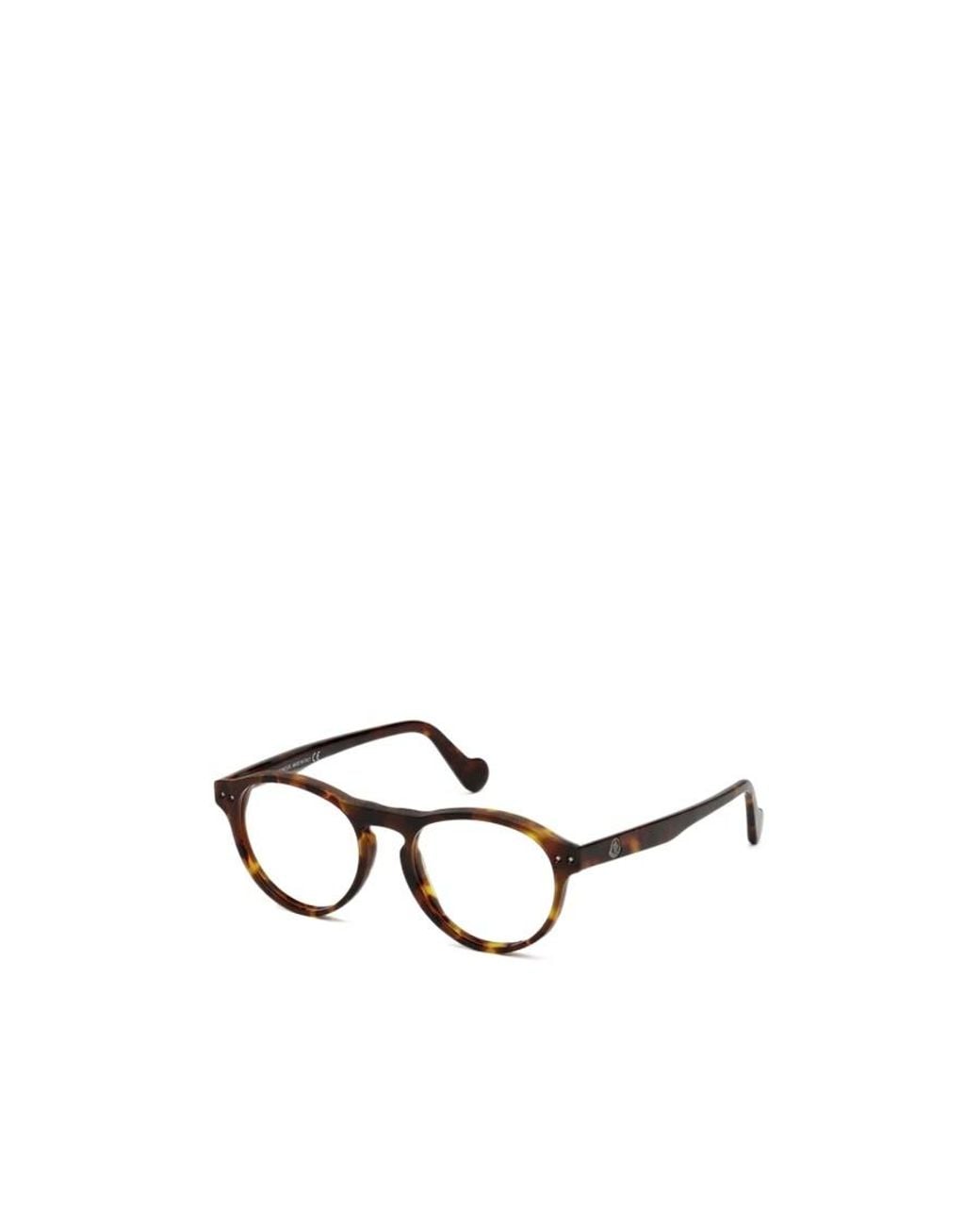 Moncler White Eyewear Round Frame Glasses for men