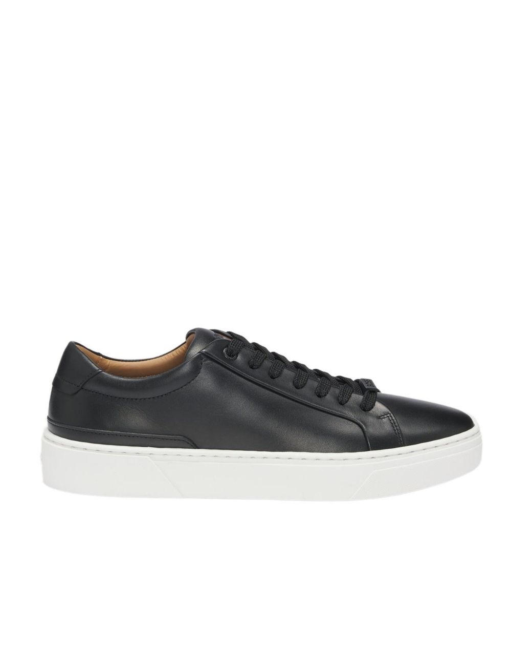 Boss Black Leather Sneakers for men
