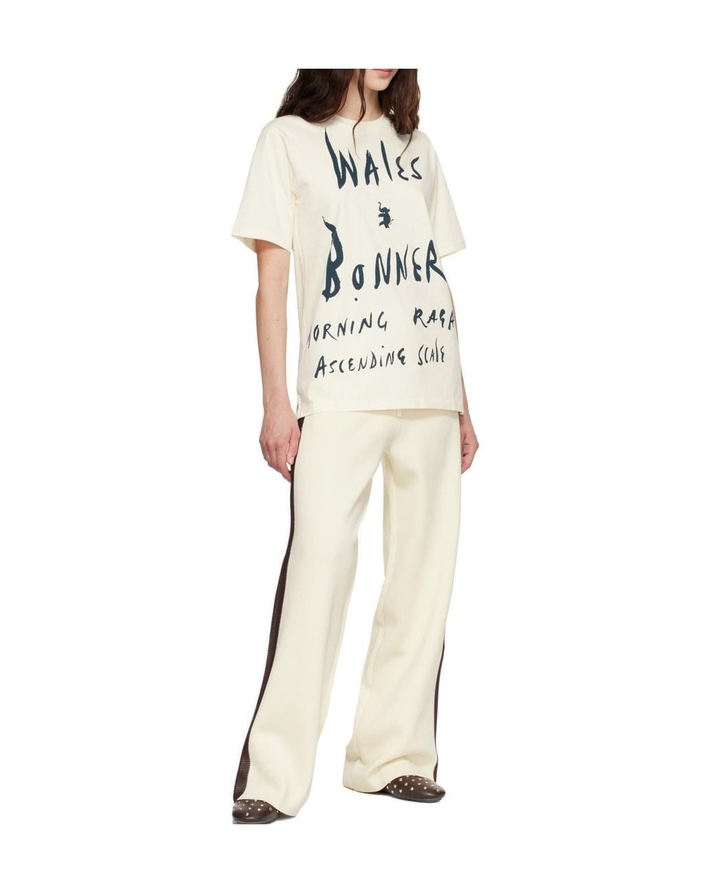 Wales Bonner Natural Morning Raga Print T-Shirt