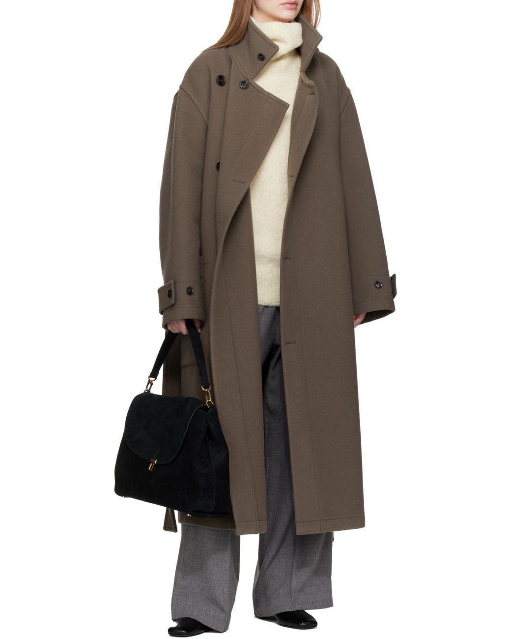 Totême  Black Rear-Zip Square-Toe Boots