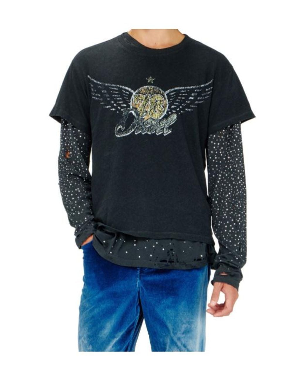 DIESEL Black Apos;S Gerio 78 Crewneck T-Shirt for men