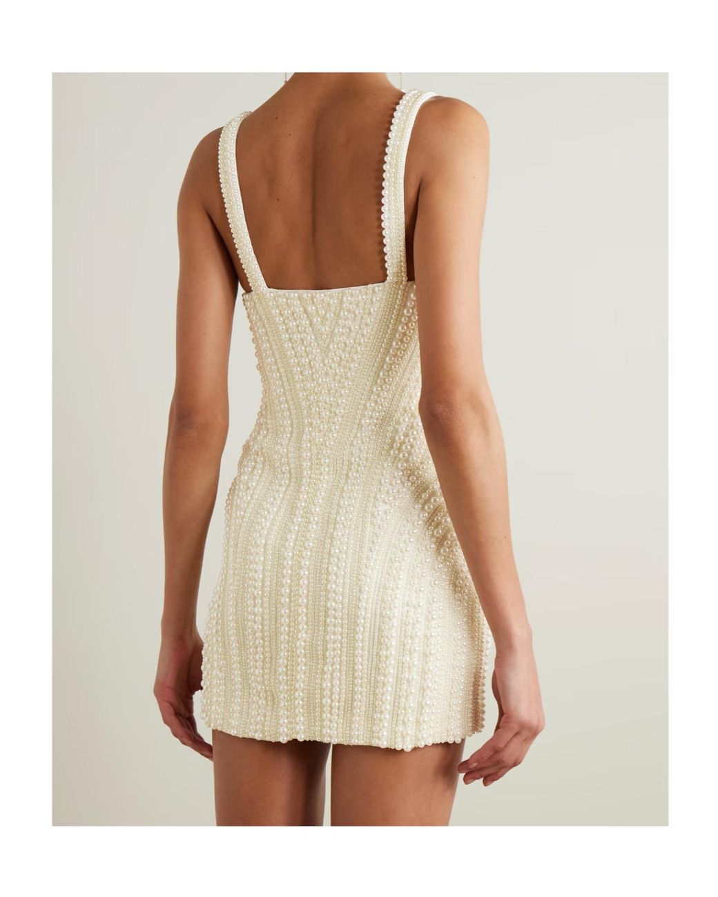 retroféte Natural Elaina Faux Pearl Dress