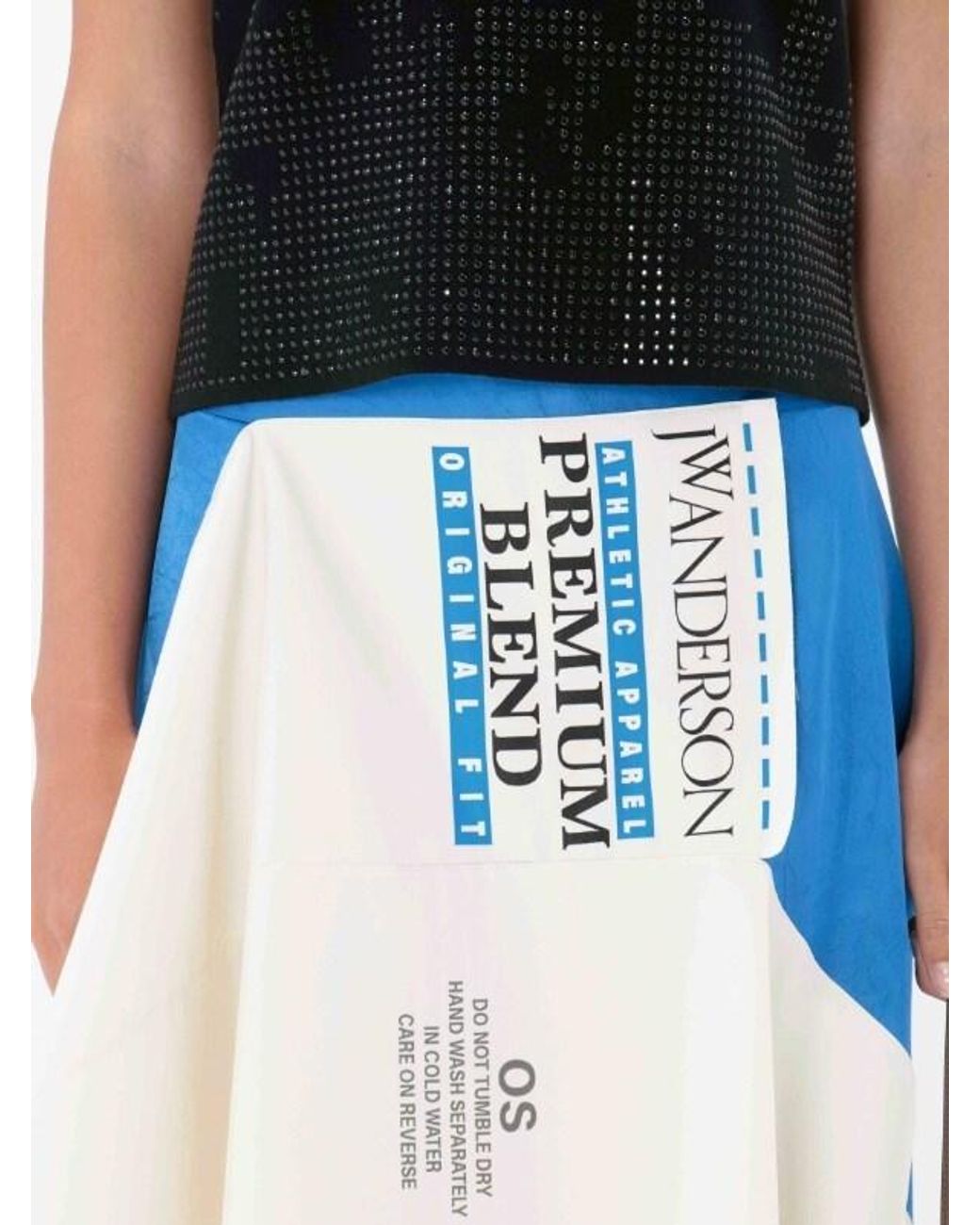 J.W. Anderson Blue Graphic-Print Asymmetric Skirt