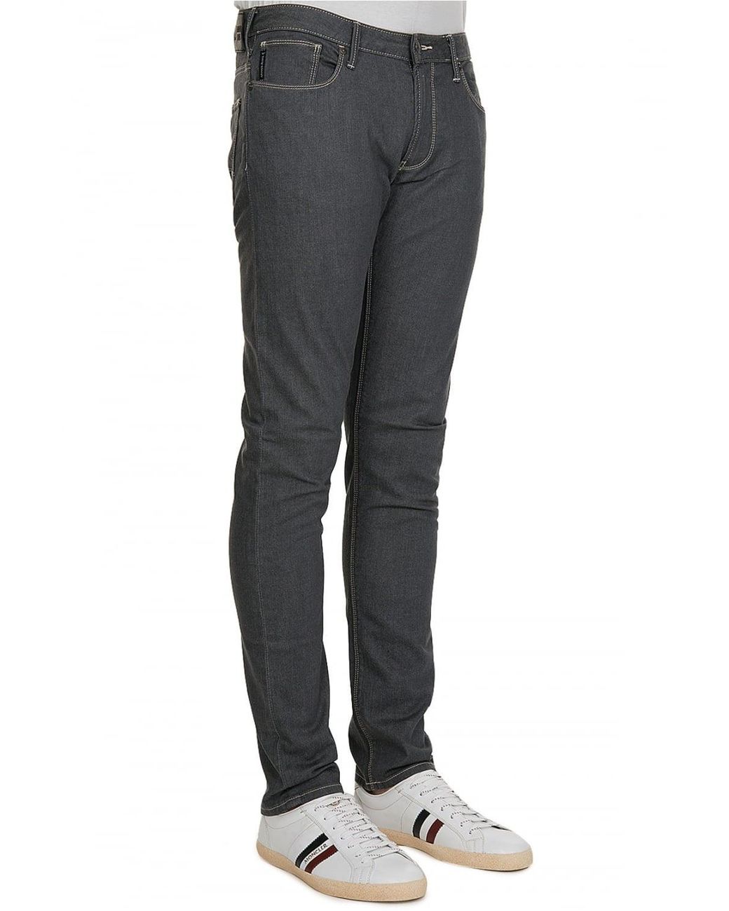 Armani Jeans Gray Logo Jeans for men