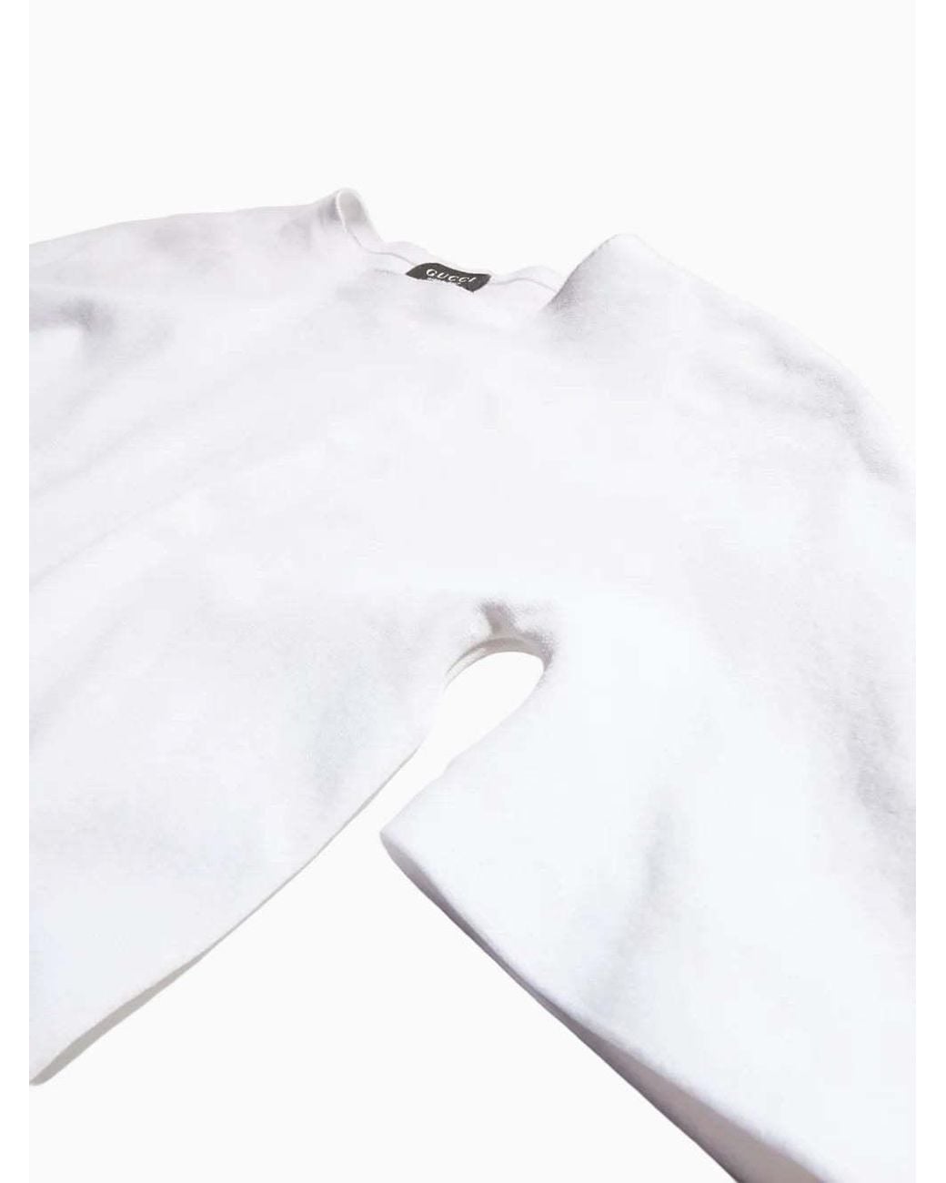Gucci White Seamless Stretch Jersey T-Shirt