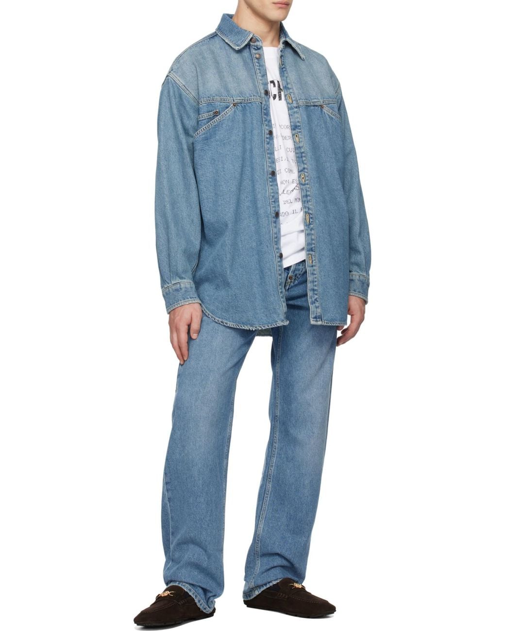Moschino Blue Straight-Leg Jeans for men