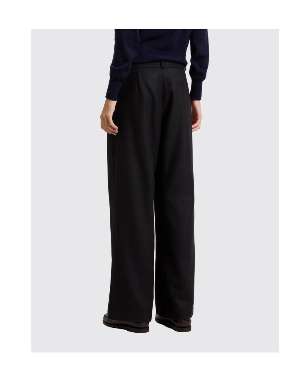 Woolrich Black Darted Flannel Trousers
