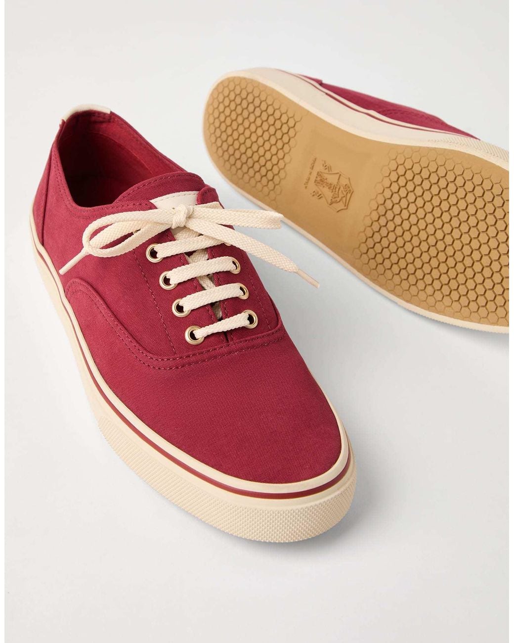 Brunello Cucinelli Red Cotton Sneakers for men